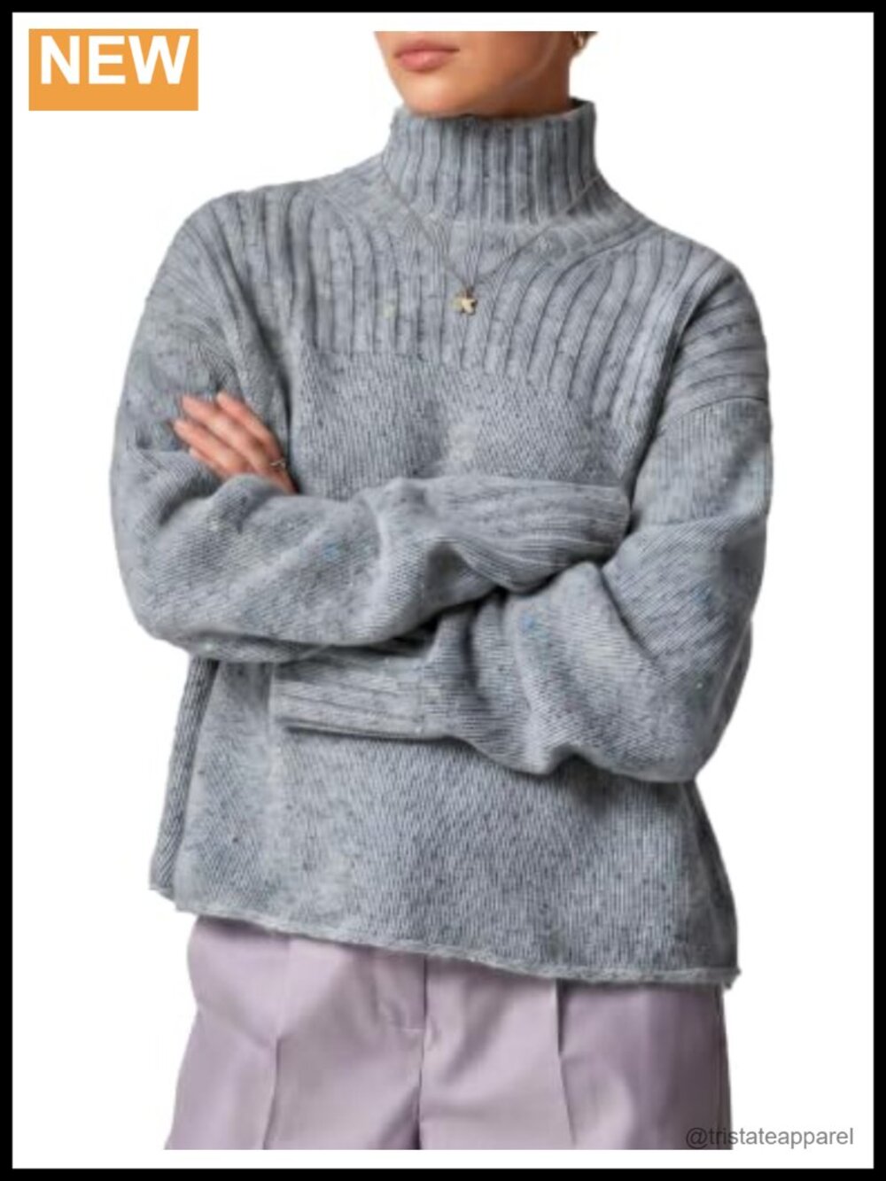 Oversized Chunky Turtleneck Knit Pullover Sweater Long Sleeve